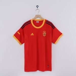 2002 Spain Home Retro Football Jersey