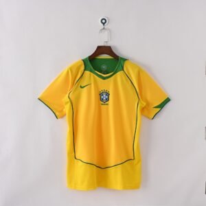 2004 Brazil Home Retro Football Jersey
