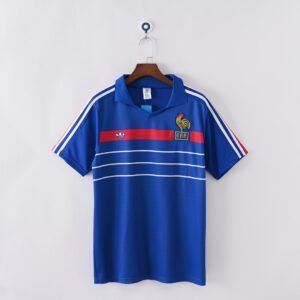 1984 France Home Retro Football Jersey