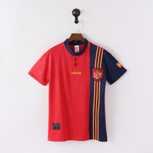 1996 Spain Home Retro Football Jersey