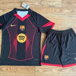 2025/26 Barça Black & Red Commemorative Edition Adult Jersey & Shorts Sets Football Jersey
