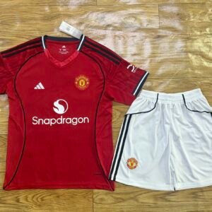 2025/26 Manchester United Home Adult Jersey & Shorts Sets Football Jersey